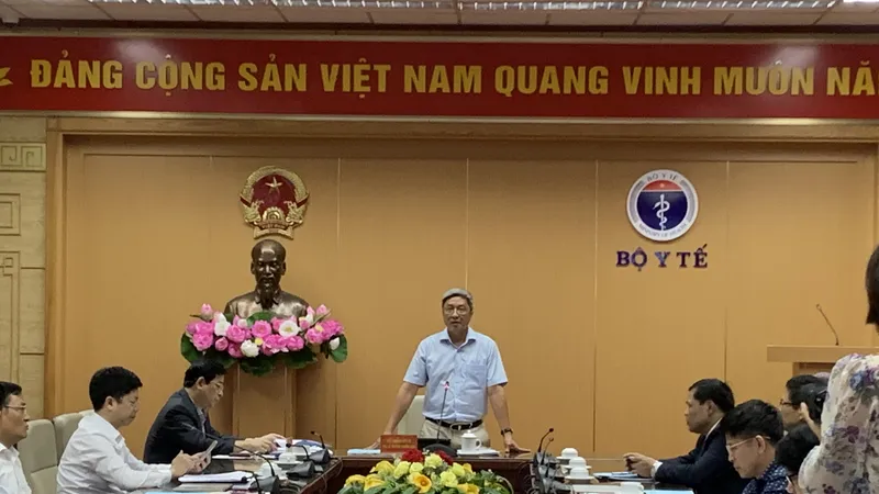 PGS.TS Nguyễn Trường Sơn- Thứ trưởng Bộ Y tế phát biểu tại hội nghị. Ảnh: BỘ Y TẾ