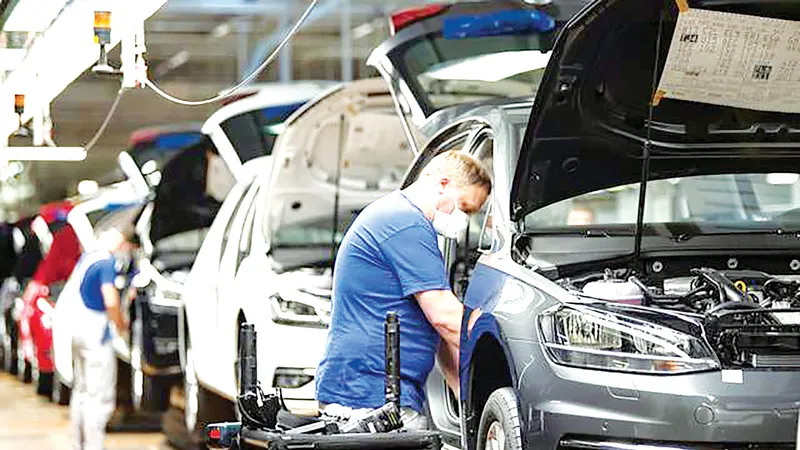 Dây chuyền sản xuất ô tô tại Wolfsburg, Đức