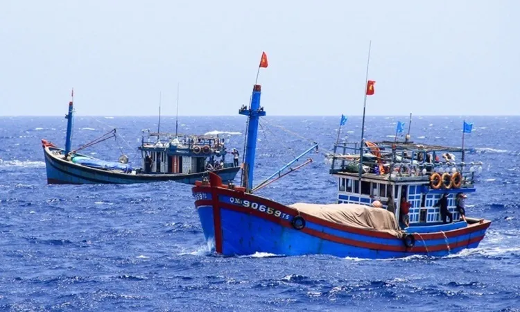 Dẫn giải tàu cá ở Cà Mau vi phạm vùng biển nước ngoài