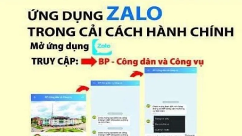 Ứng dụng Zalo trong cải cách hành chính 
