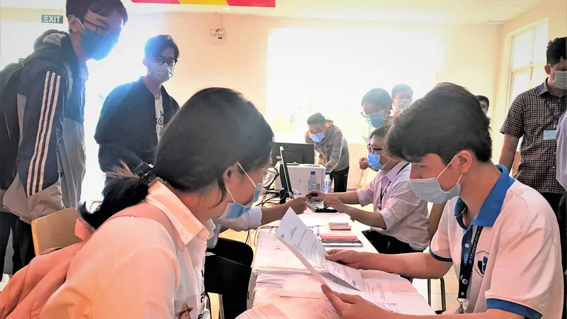 Thí sinh tham dự kỳ thi ĐGNL do ĐH Quốc gia TPHCM tổ chức tháng 3-2021