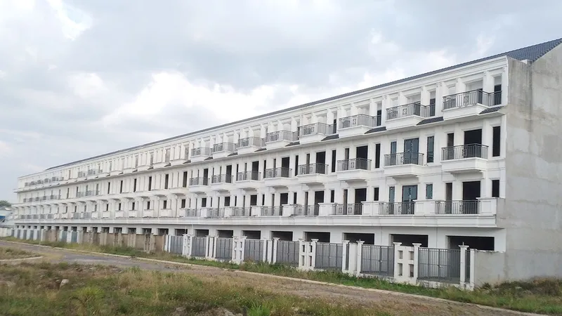 Dãy nhà liên kế dự án KDC Bình Đa đã xây xong