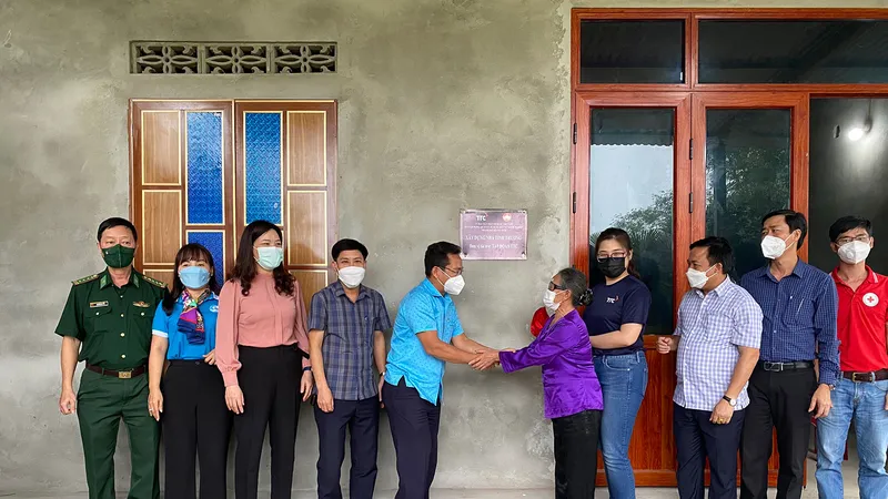 Ngôi nhà mới kiên cố mang lại niềm hạnh phúc cho gia đình anh Nguyễn Văn Dương, phường Nghi Hòa, thị xã Cửa Lò, tỉnh Nghệ An
