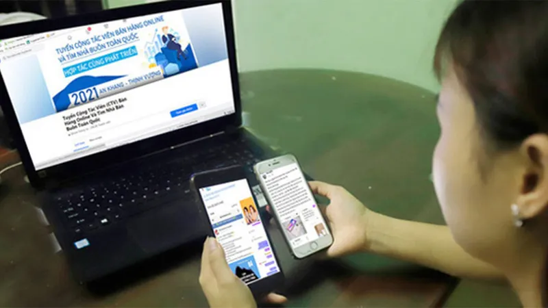 Lừa đảo tuyển cộng tác viên sàn thương mại điện tử
