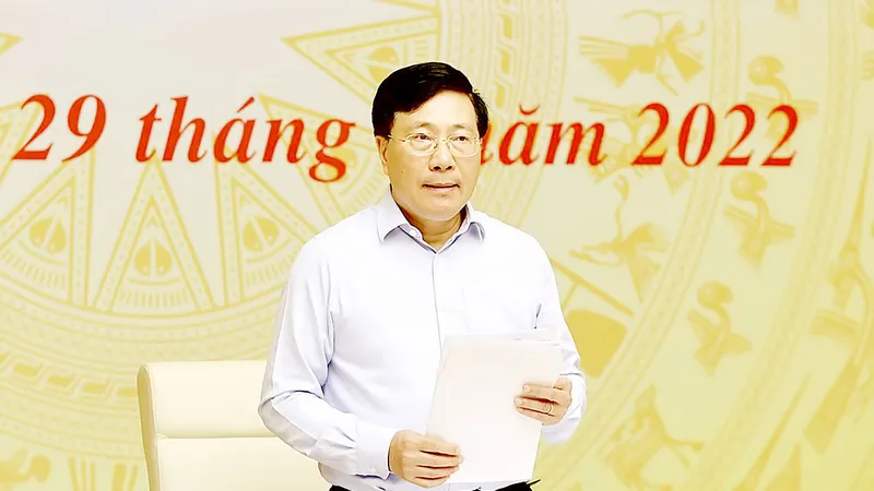 Phó Thủ tướng Thường trực Phạm Bình Minh phát biểu tại hội nghị
