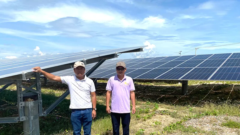 Giai đoạn 2 của dự án điện mặt trời Phù Mỹ đã thi công hoàn thành nhưng không bán được điện. Ảnh: LƯƠNG THIỆN