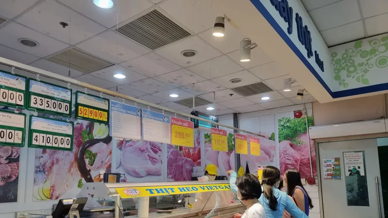 Thịt heo được bày bán tại một siêu thị