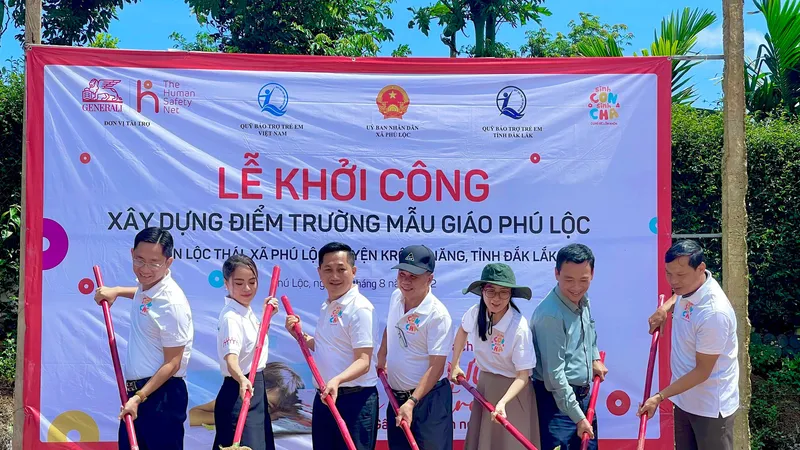 Generali Việt Nam và Quỹ BTTEVN khánh thành trường mẫu giáo tại Krông Năng - Đắk Lắk