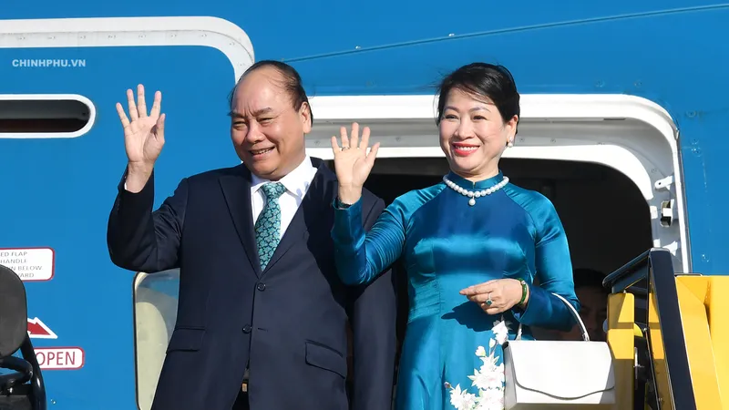Chủ tịch nước Nguyễn Xuân Phúc và Phu nhân. Nguồn: TTXVN