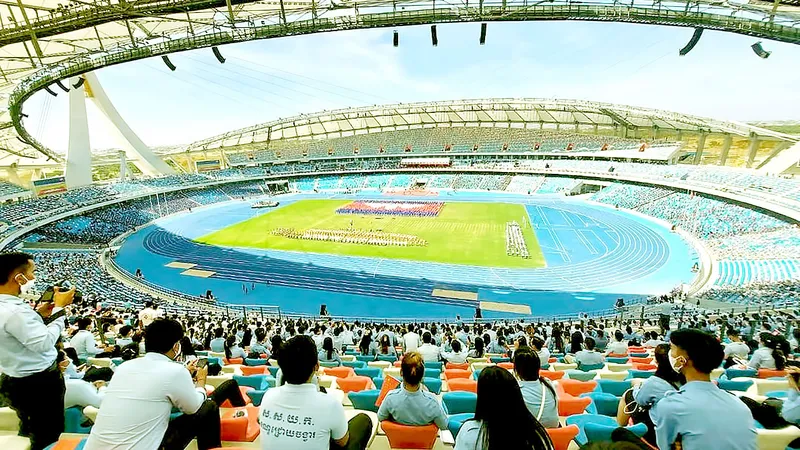 SVĐ quốc gia Morodok Techo của Campuchia sẽ đăng cai chính SEA Games 32. Ảnh: P.MINH