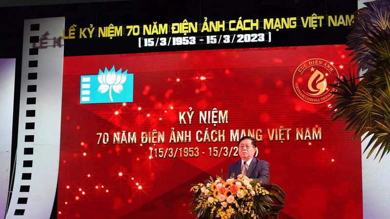 Lễ kỷ niệm 70 năm thành lập Điện ảnh Việt Nam. Nguồn: LAODONG.VN