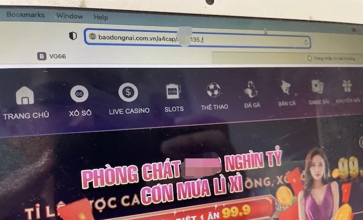 Nhiều website bị chèn quảng cáo cờ bạc, cá độ
