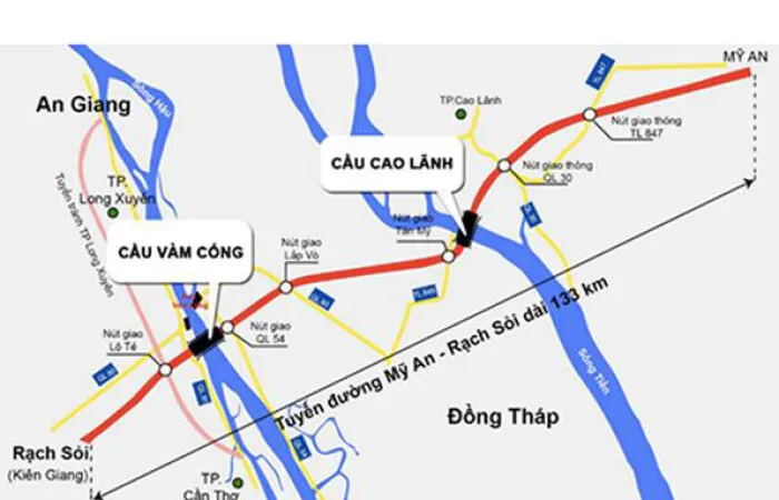 Dự án cao tốc Mỹ An - Cao Lãnh đội vốn 1.439 tỷ đồng