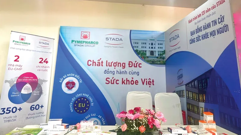 Khu vực trưng bày sản phẩm của Stada Pymepharco