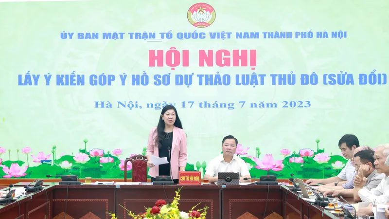 Hội nghị lấy ý kiến các chuyên gia, nhà khoa học góp ý về dự thảo Luật Thủ đô (sửa đổi). Ảnh: VGP
