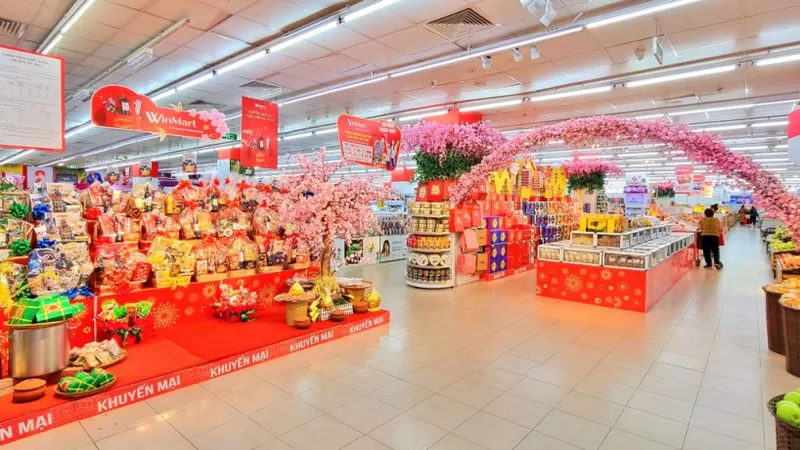 Nhiều siêu thị chuẩn bị hàng tết
