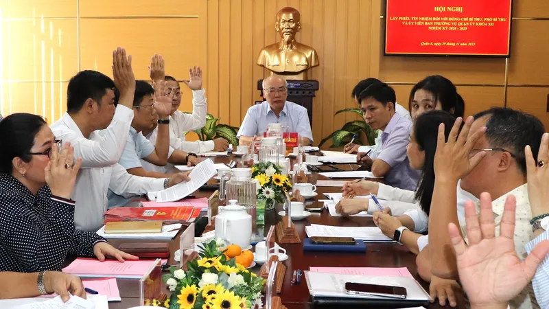 Lấy phiếu tín nhiệm Bí thư, Phó Bí thư và Ủy viên Ban Thường vụ Quận ủy quận 8
