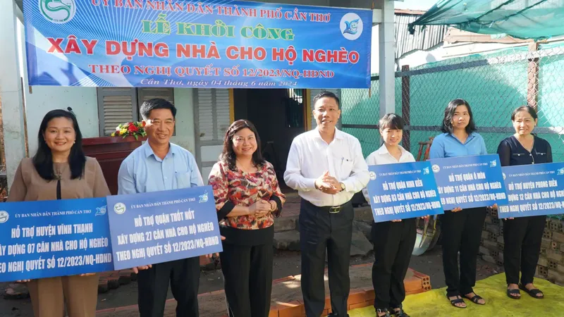 TP Cần Thơ: Khởi công xây dựng 71 căn nhà tặng hộ nghèo