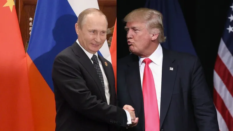 Tổng thống Mỹ Donald Trump và Tổng thống Nga Vladimir Putin. Nguồn: newrepublic