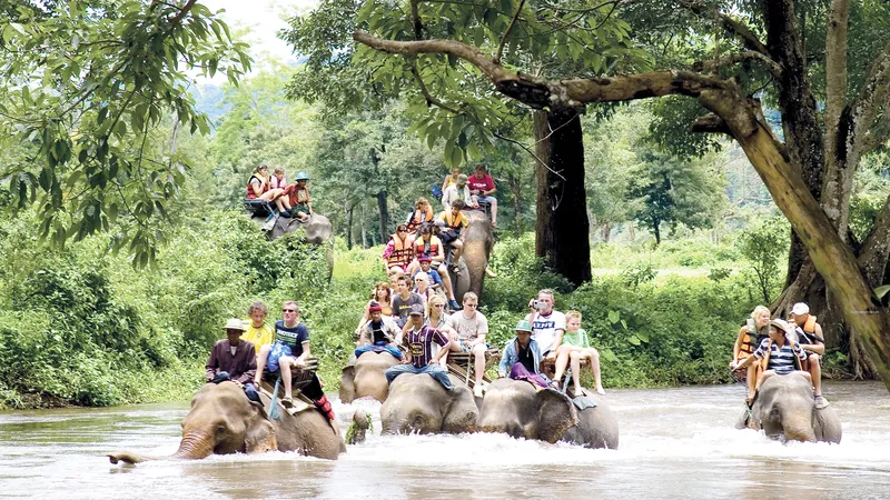 Cưỡi voi ở Kanchanaburi
