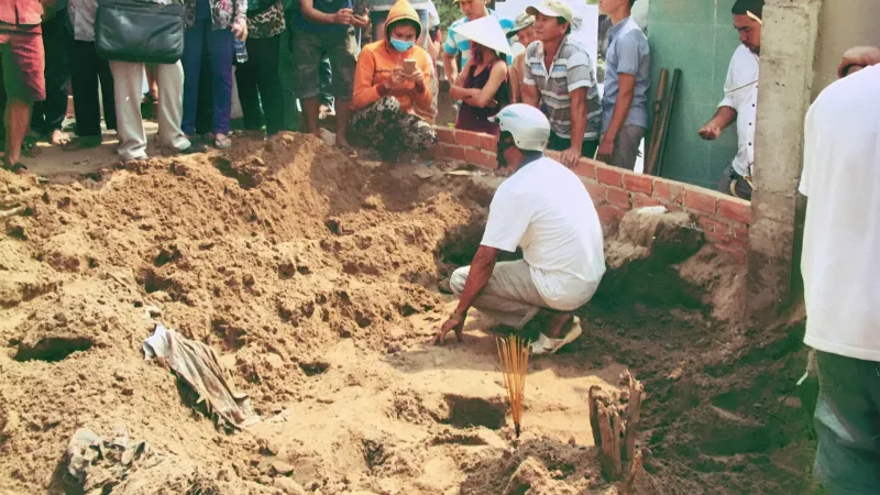 Địa điểm những phần mộ đã bị san lấp