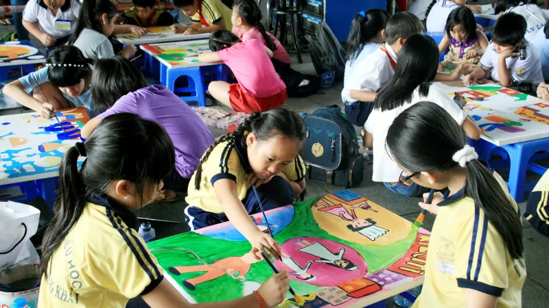 Nét vẽ xanh nuôi dưỡng tâm hồn mỹ thuật trẻ thơ
