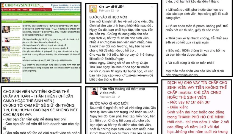 Vay “nóng” bủa vây sinh viên
