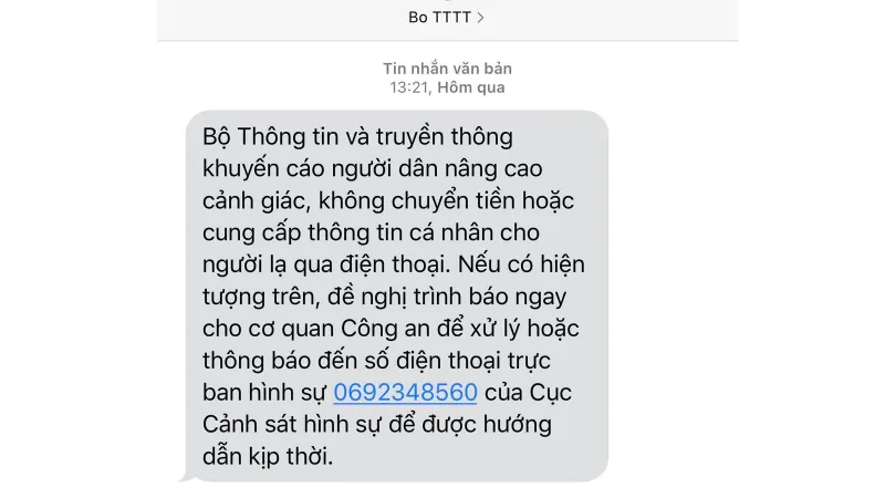 Cảnh báo hiện tượng lừa đảo chuyển tiền qua điện thoại 