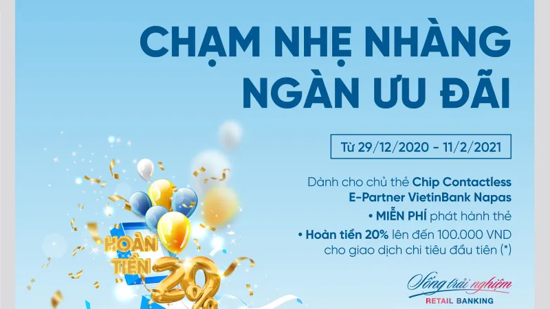 Chạm nhẹ nhàng - Ngàn ưu đãi cùng thẻ VietinBank