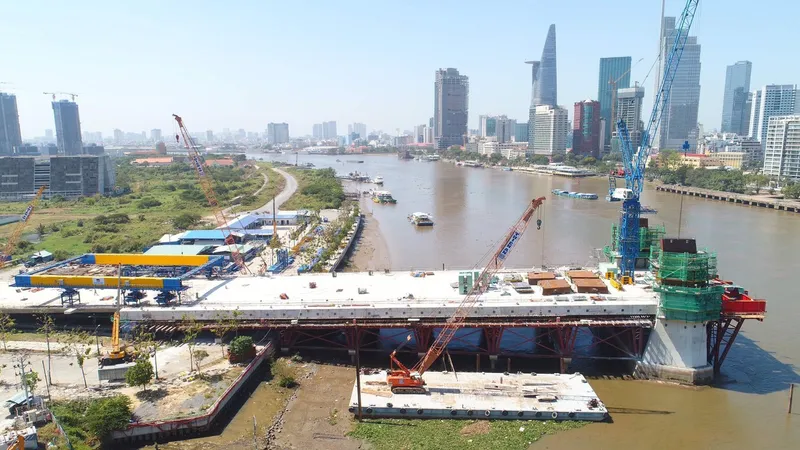 Gia hạn thời gian hoàn thành cầu Thủ Thiêm 2 đến 9-9-2021