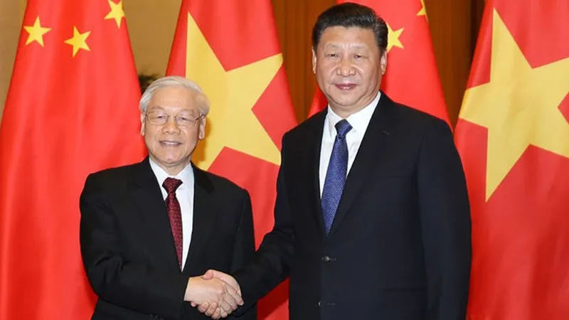 Tổng bí thư Nguyễn Phú Trọng và Tổng bí thư, Chủ tịch nước Trung Quốc Tập Cận Bình. Ảnh: TTXVN