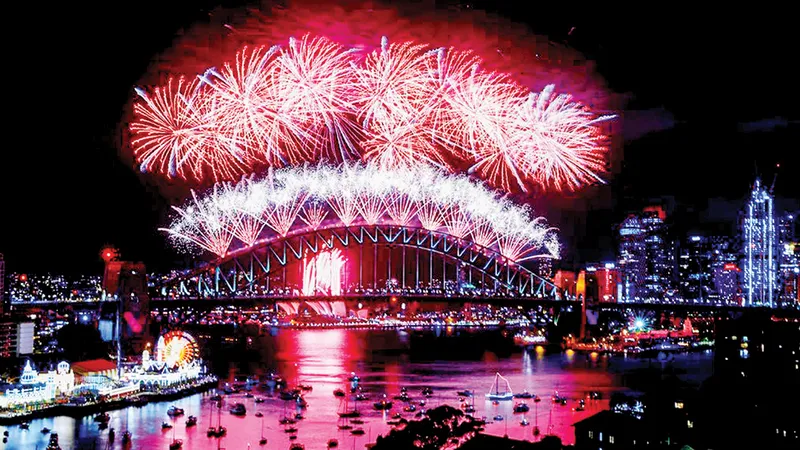 "Ngắm Sydney tỏa sáng" là tên chương trình bắn pháo hoa đón năm mới ở Sydney, Australia