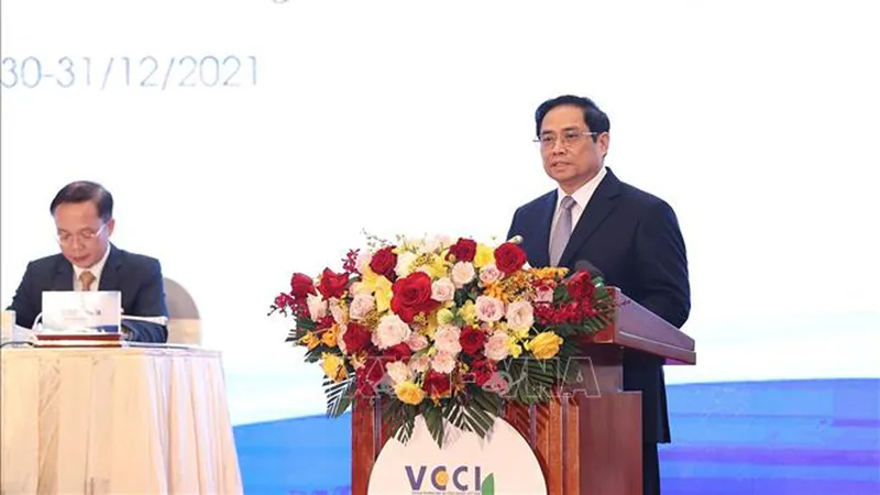 Thủ tướng Phạm Minh Chính phát biểu chỉ đạo. Ảnh: TTXVN