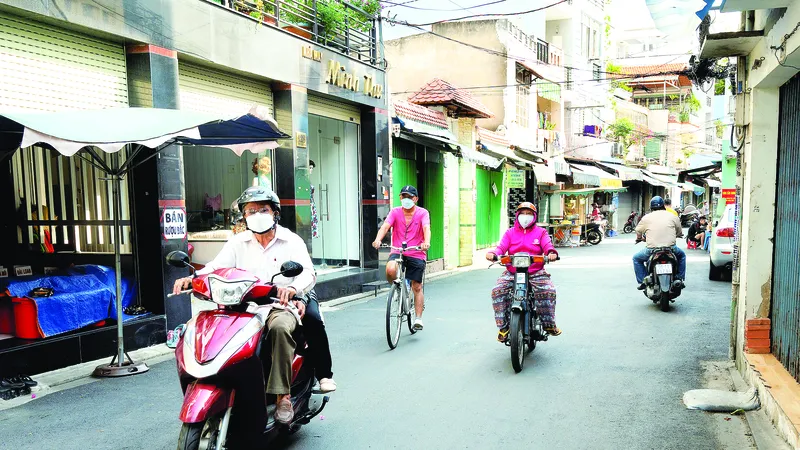 Đường Cô Giang (quận Phú Nhuận, TPHCM) trước nhỏ hẹp, giờ rộng thênh thang sau khi người dân hiến đất để mở đường