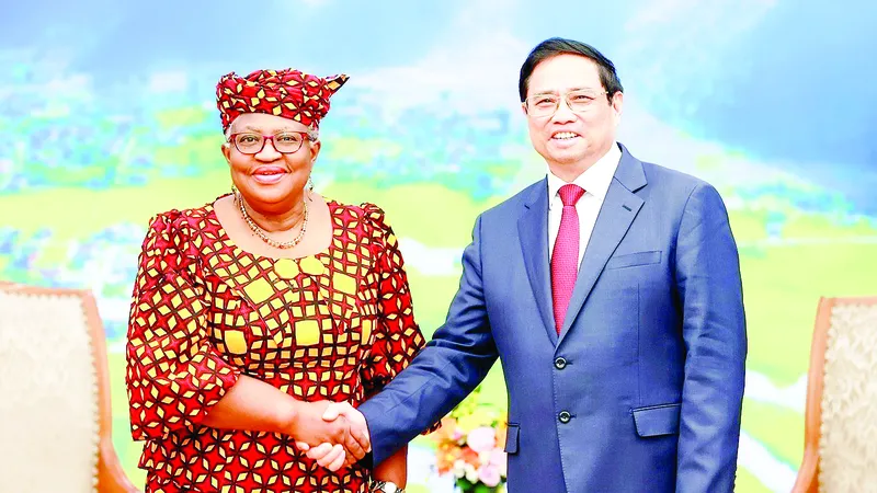 Thủ tướng Phạm Minh Chính tiếp Tổng Giám đốc WTO Ngozi Okonjo-Iweala