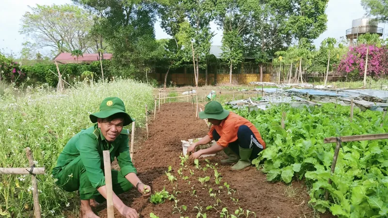 Đội viên Trần Văn Trong luôn cần mẫn trong công việc và quan tâm đến học viên