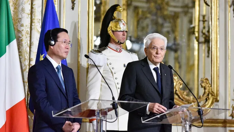  Chủ tịch nước Võ Văn Thưởng và Tổng thống Sergio Mattarella chủ trì họp báo chung. Nguồn: VOV