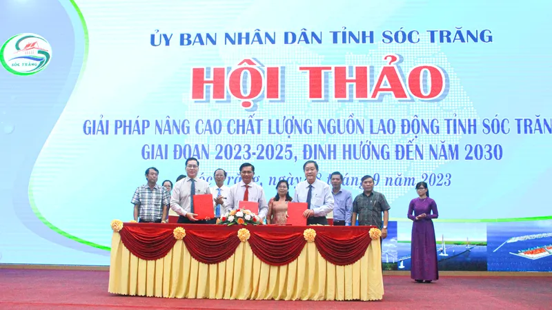  UBND tỉnh Sóc Trăng và các đơn vị ký kết bản ghi nhớ hợp tác về đào tạo nguồn nhân lực