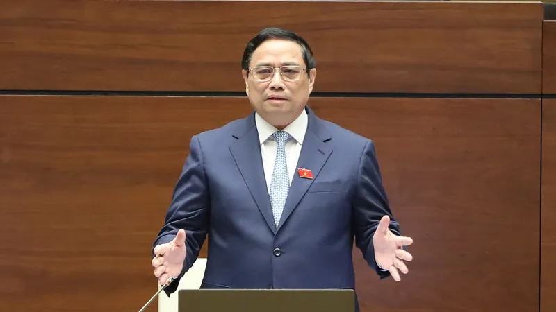  Thủ tướng Phạm Minh Chính phát biểu tại phiên họp sáng 8-11 . Ảnh: QUANG PHÚC
