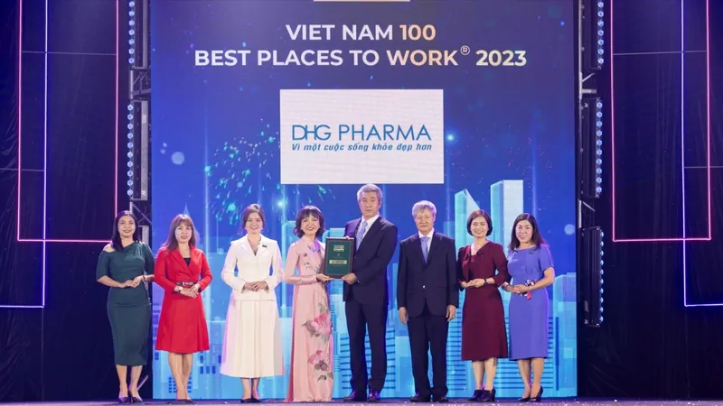 Dược Hậu Giang tăng thứ bậc tại Giải thưởng Top 100 nơi làm việc tốt nhất Việt Nam 2023