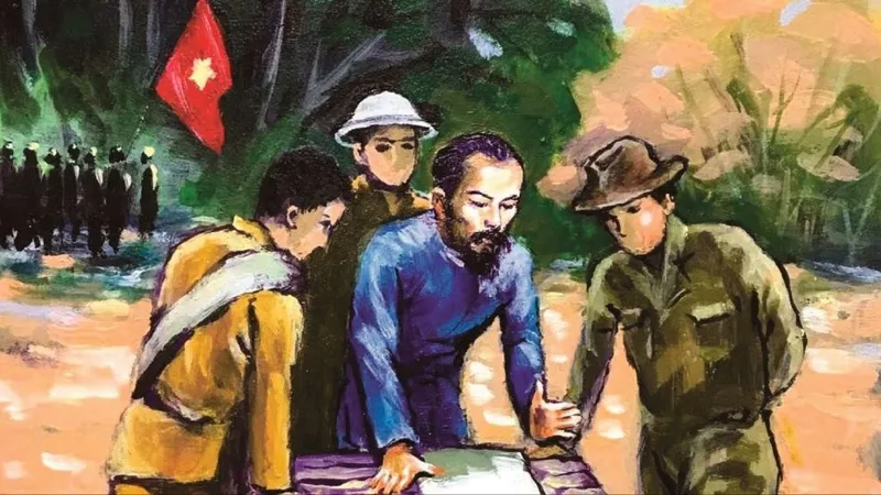 Hình vẽ minh họa trong cuốn Từ Việt Bắc về Hà Nội