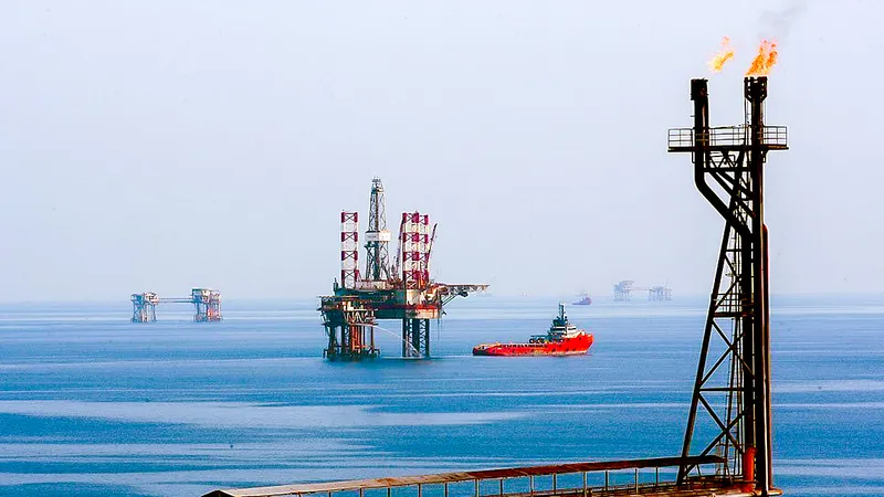Giàn công nghệ trung tâm số 2 của mỏ Bạch Hổ thuộc Liên doanh Việt - Nga (Vietsovpetro). Ảnh: TTXVN