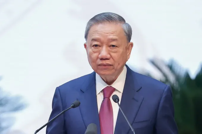 Tổng Bí thư, Chủ tịch nước Tô Lâm phát biểu tại Hội nghị Ban Chấp hành Trung ương Đảng khóa XIII sáng 3-8-2024. Ảnh: VIẾT CHUNG
