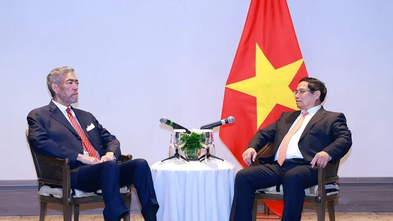 Thủ tướng Phạm Minh Chính tiếp Tổng Bí thư Đảng Phong trào Cánh tả Dominicana