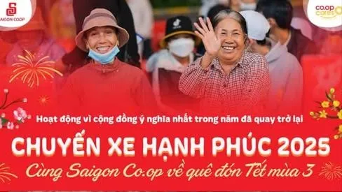 Saigon Co.op chính thức mở đăng ký chương trình hỗ trợ người dân về quê đón Tết trên các chuyến xe 0 đồng