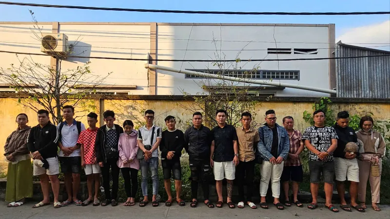 Các đối tượng bị phát hiện dương tính với ma tuý. Ảnh: Công an cung cấp