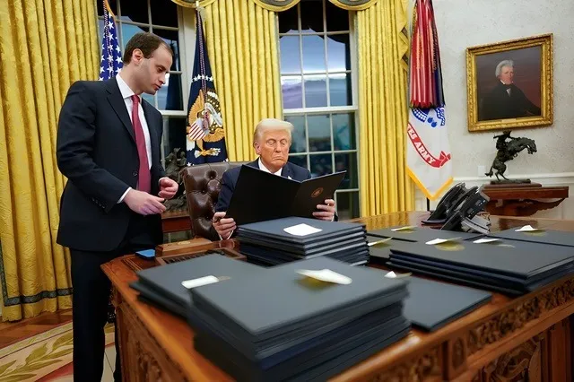 Tổng thống Mỹ Donald Trump tại Nhà Trắng ở Washington. Ảnh: THE WASHINGTON POST