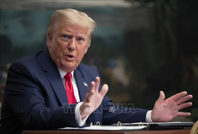 Tổng thống Mỹ Donald Trump đã lập danh sách khoảng 20 đối tác làm trọng tâm cho những cuộc đàm phán ban đầu. Ảnh: AFP/ TTXVN