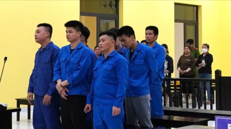 Các bị cáo tại toà