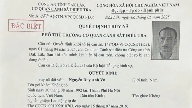 Truy nã đối tượng lừa bán sầu riêng, chiếm đoạt hơn 5 tỷ đồng